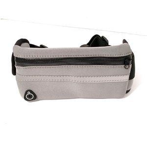 Gray waterproof waist belt cell phone fanny pack
